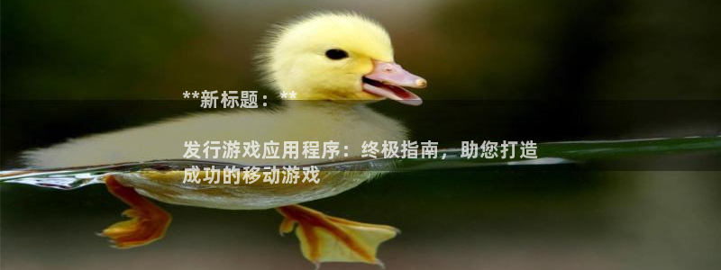 新航娱乐公司扣费流程详解图片：**新标题：**

发行游戏应用程序：终极指南，助您打造
成功的移动游戏